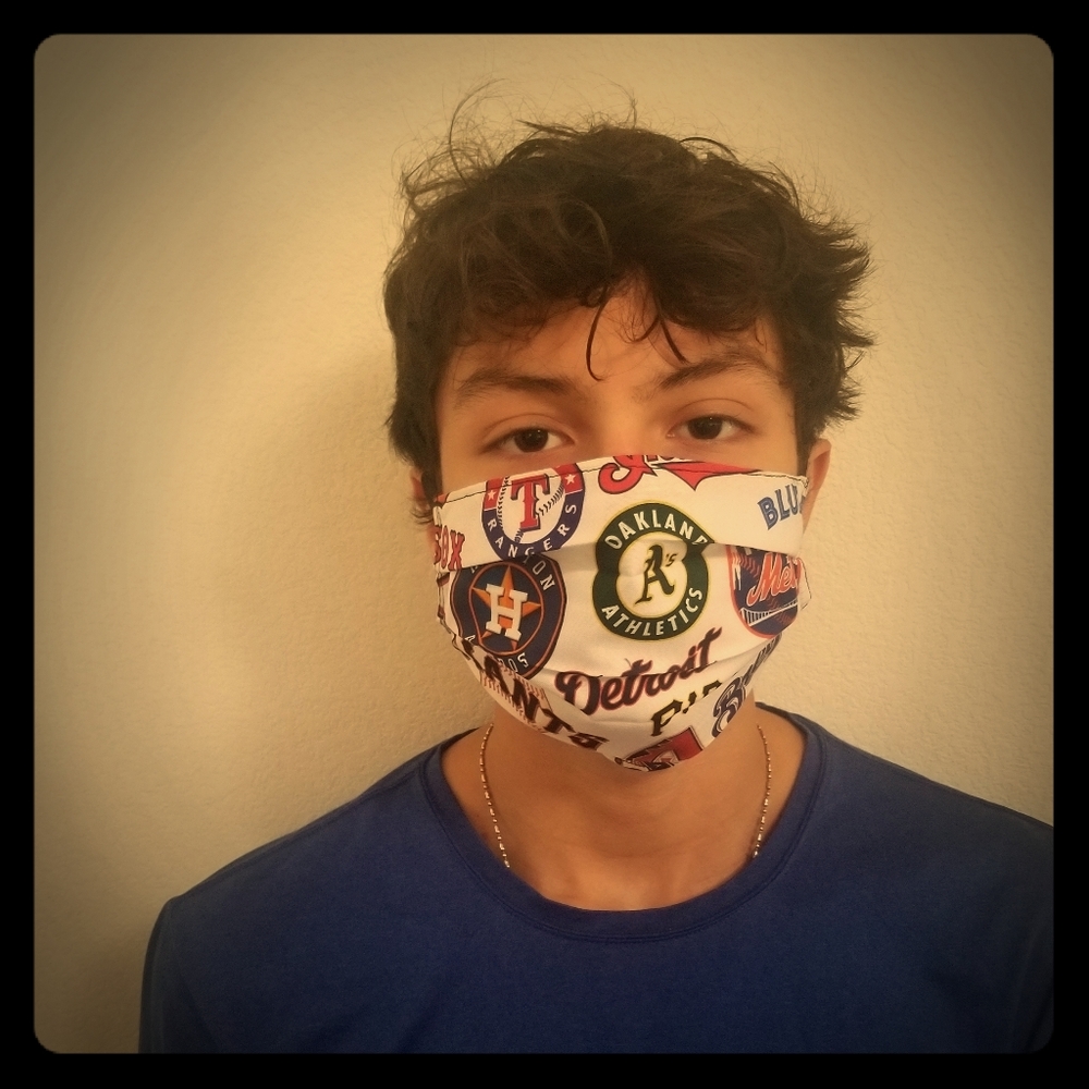 BASEBALL TEAMS FACE MASK. MADE IN USA.